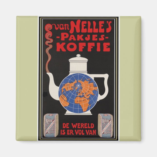 Van Nelle's Coffee - Vintage Advertising Magnet (Front)