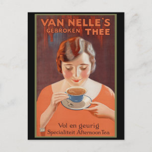 Van Nell's - Vintage Tea Advertising Postcard