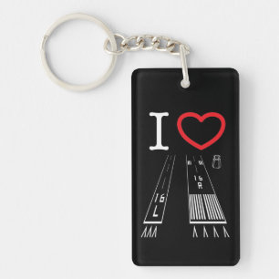 Van Nuys Airport Runways 16L-16R / 34L-34R Keychain