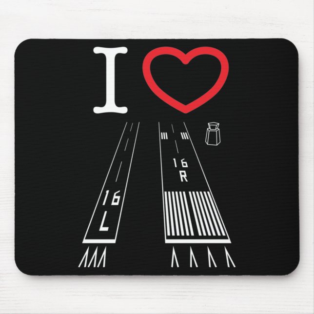 Van Nuys Airport Runways 16L and 16R - Mousepad (Front)
