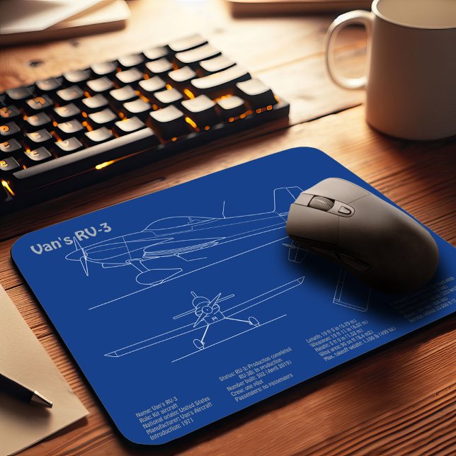 Van’s RV-3 - Airplane Blueprint Plans AD Mouse Pad (Creator Uploaded)