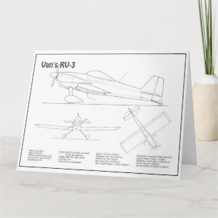 Van’s RV-3 - Airplane Blueprint Plans BD Thank You Card