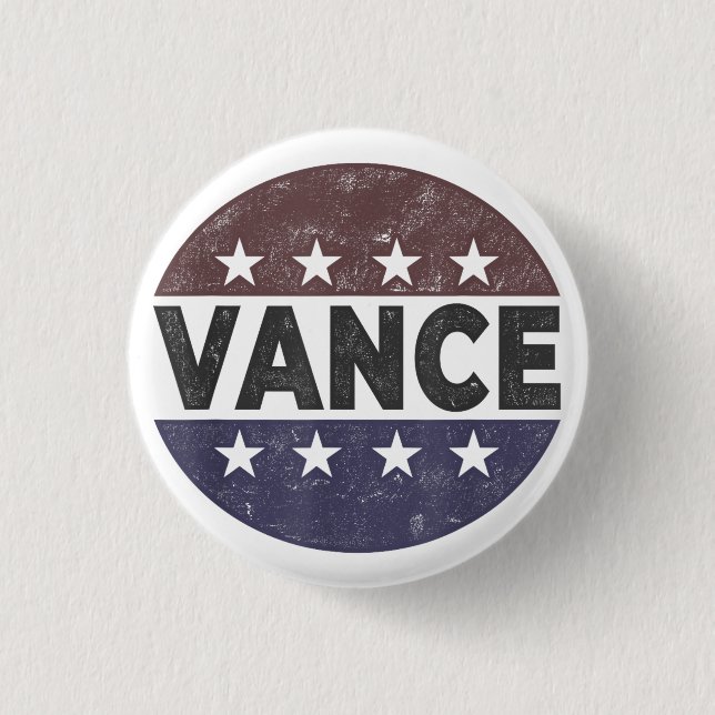 Vance 2028 JD Vance President 2028 1 Inch Round Button (Front)