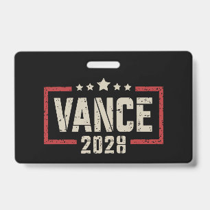 Vance 2028 President Election Campaign US Flag Badge