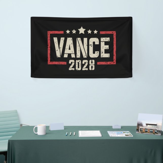 Vance 2028 President Election Campaign US Flag  Banner (Tradeshow)