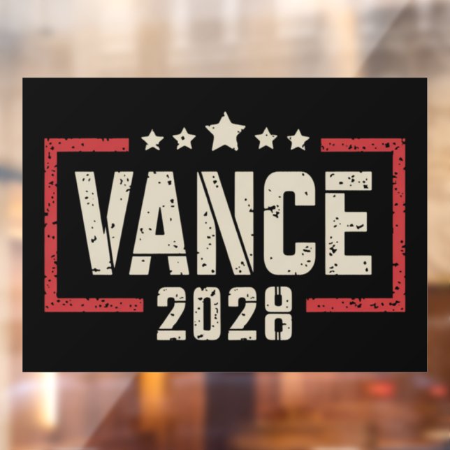 Vance 2028 President Election Campaign US Flag  Window Cling (Sheet 2)