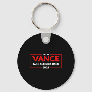 Vance 2028 President Us Flag Vintage Election Camp Keychain