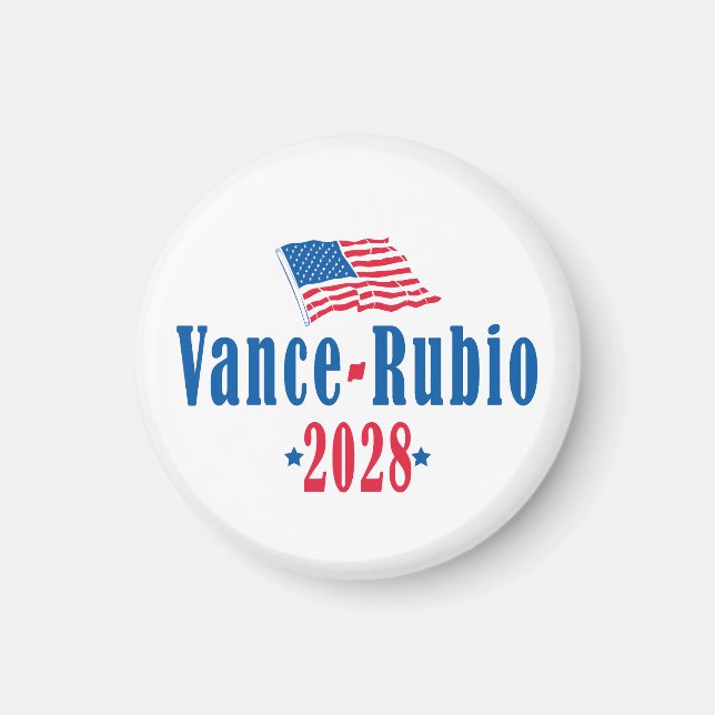 Vance Rubio 2028 (flag) Magnet (Front)
