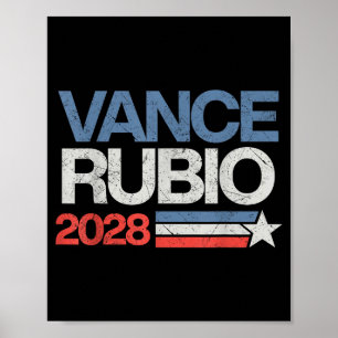 Vance Rubio 2028 President Jd Vance Marco Rubio Us Poster