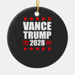 Vance Trump Presidential Election 2028 Political   Ceramic Ornament
