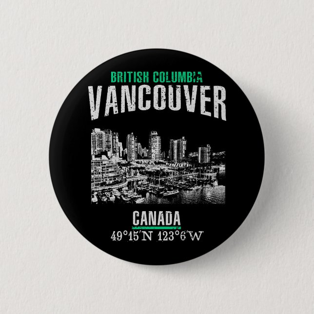 Vancouver 2 Inch Round Button (Front)