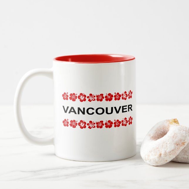 Vancouver Aloha Bands Light-Color Two-Tone Coffee Mug (With Donut)