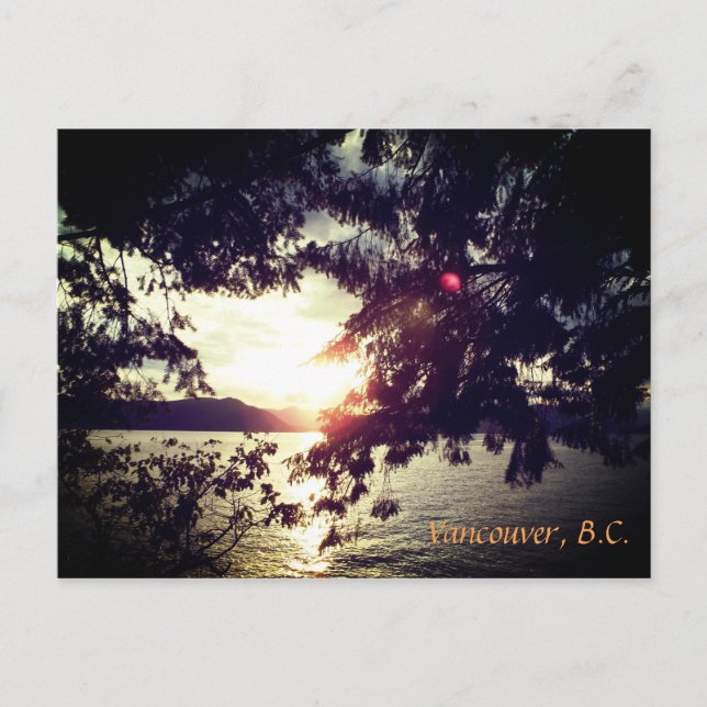 Vancouver, B.C. Sunset Postcard (Front)