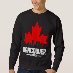 Vancouver BC Canada Maple Leaf Canadian Flag Skyli Sweatshirt