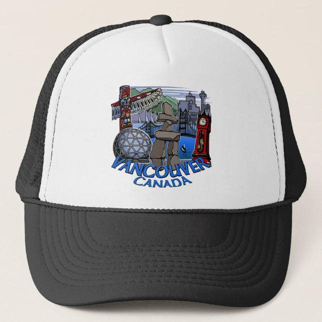Vancouver BC Caps Souvenir Trucker Caps & Hats (Front)
