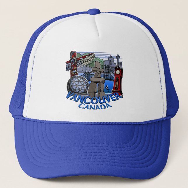 Vancouver BC Caps Souvenir Trucker Caps & Hats (Front)