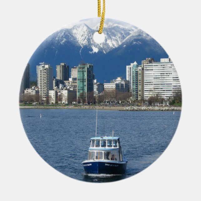 Vancouver BC Ceramic Ornament (Front)