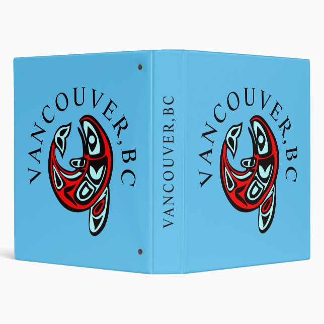 Vancouver BC Haida Orca Totem Tattoo Killer Whale  Binder (Background)