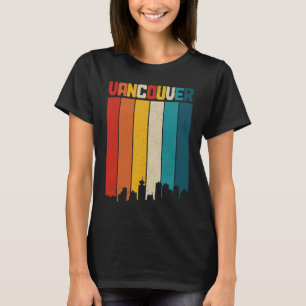 Vancouver BC Skyline Vintage Retro Canada Canadian T-Shirt