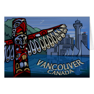 Vancouver BC Souvenir Cards Totem Pole Art Cards
