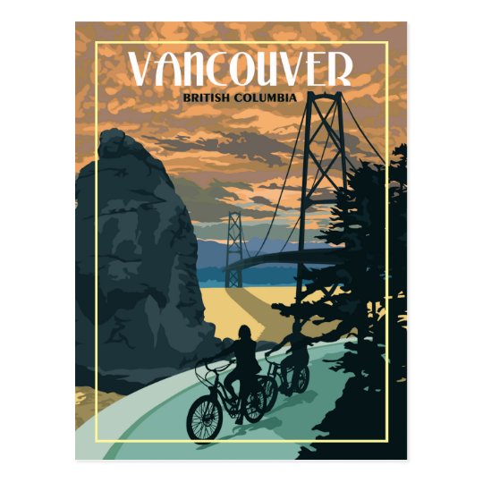 Vancouver BC - Vintage Travel Postcard | Zazzle.ca