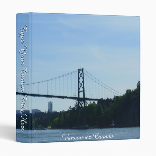 Vancouver Binder Custom Landmark Book Binder (Front/Spine)