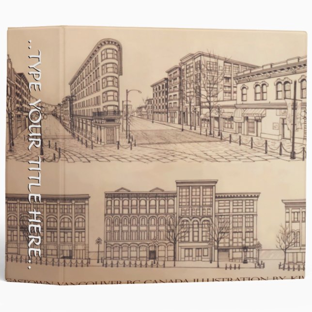 Vancouver Binder Custom Vancouver Gastown Binder (Front/Spine)