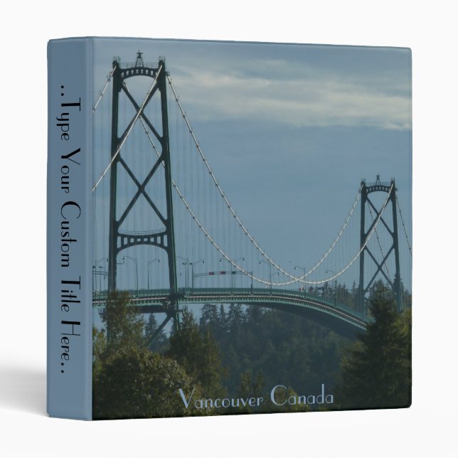 Vancouver Binder Lions Gate Custom Book Binder (Front/Spine)