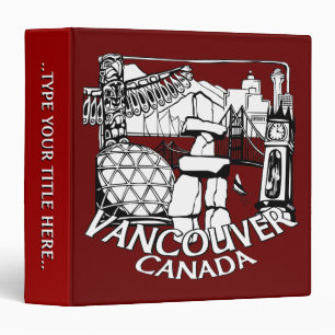 Vancouver Binder Personalized Vancouver Art Binder