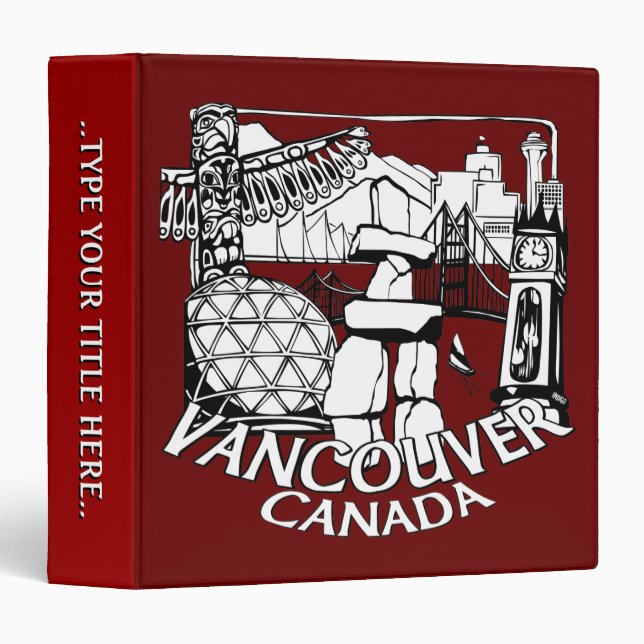 Vancouver Binder Personalized Vancouver Art Binder (Front/Spine)