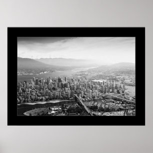 Vancouver (Black & White) Poster