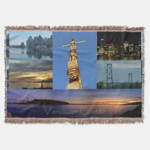 Vancouver Blanket Vancouver Landmark Souvenir Gift