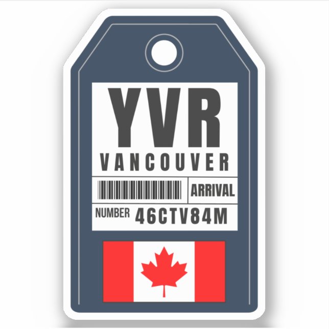 Vancouver Boarding Pass - Canada YVR (Front)
