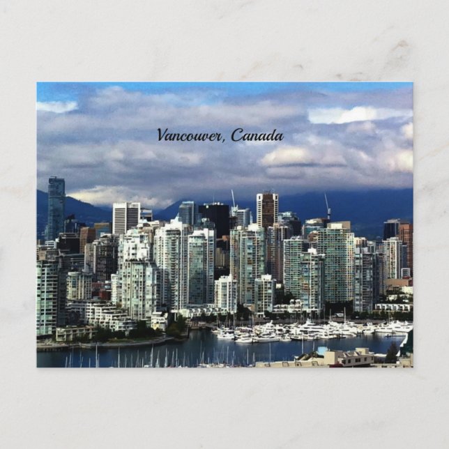 Vancouver, British Columbia, Canada skyline Postcard (Front)