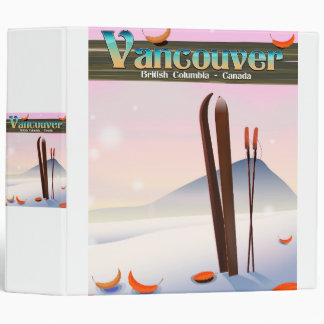 Vancouver British Columbia ski poster Binder