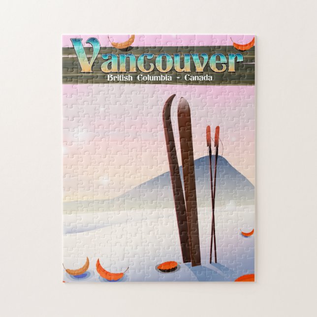 Vancouver British Columbia ski poster Jigsaw Puzzle (Vertical)