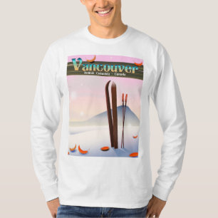 Vancouver British Columbia ski poster T-Shirt