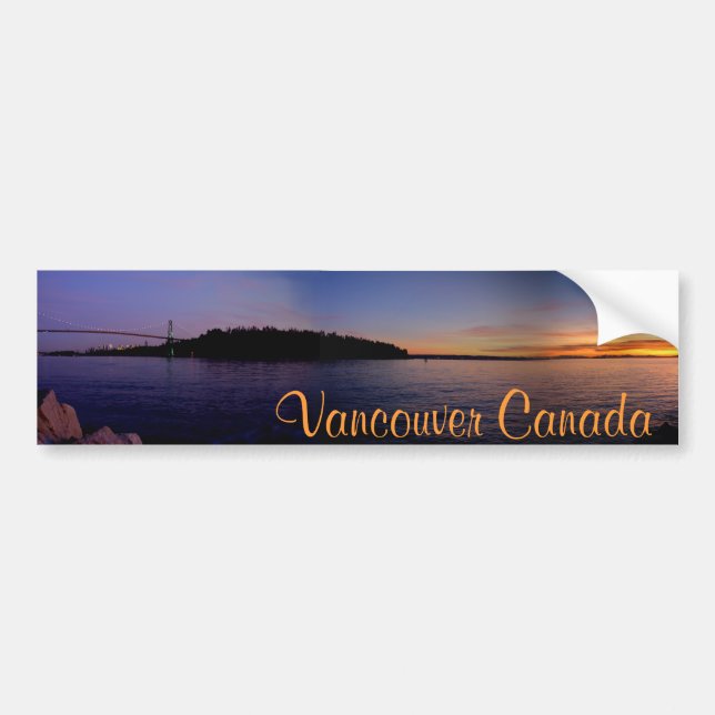 Vancouver Bumper Sticker Vancouver Souvenir Gifts (Front)