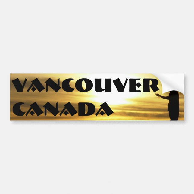 Vancouver Bumper Sticker Vancouver Souvenir Gifts (Front)