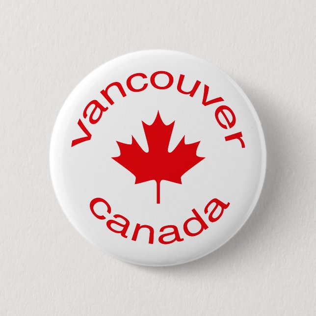 Vancouver Canada 2 Inch Round Button (Front)