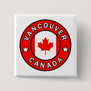 Vancouver Canada 2 Inch Square Button