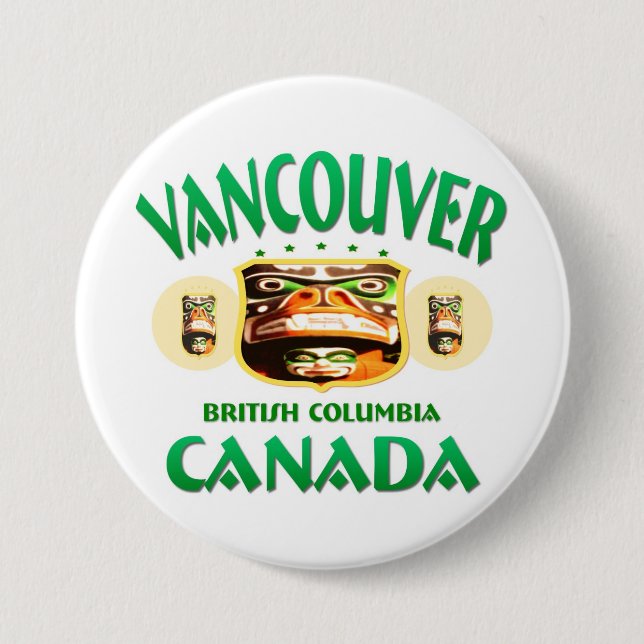 Vancouver Canada 3 Inch Round Button (Front)