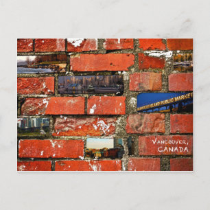 Vancouver Canada: Brick Wall Postcard