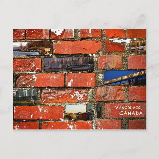 Vancouver Canada: Brick Wall Postcard (Front)