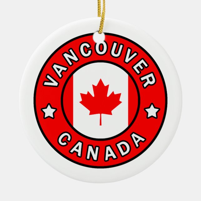 Vancouver Canada Ceramic Ornament (Front)