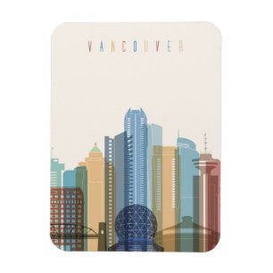 Vancouver, Canada City Skyline Magnet