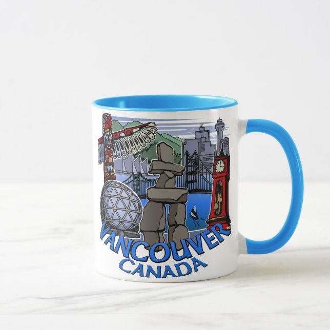 Vancouver Canada Coffee Cups Mugs inukshuk Glasses (Right)