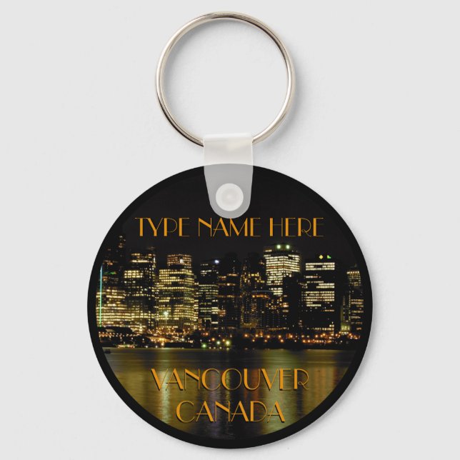 Vancouver Canada Key Chain Personalized Souvenirs (Front)