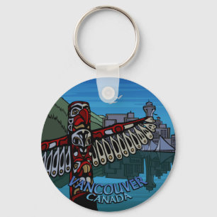 Vancouver Canada Key Chain Totem Pole Souvenirs