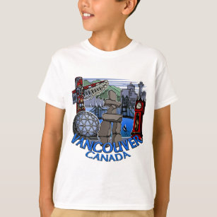 Vancouver Canada Kid's T-shirt Inukshuk Art Tee